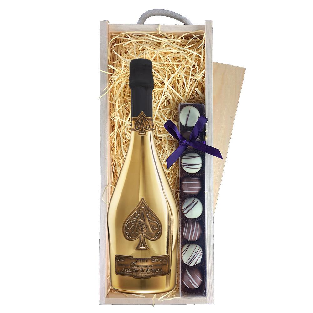 Champagne Armand de Brignac Brut Gold, wooden box, 1500 ml Armand de Brignac  Brut Gold, wooden box – price, reviews