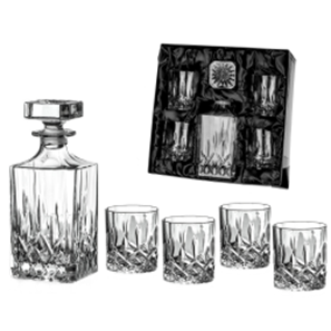 Buy Diamante Dorchester Crystal Whiskey Decanter Set – 5 Pieces