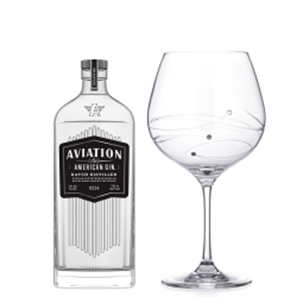 Buy Aviation American Gin 70cl And Single Gin and Tonic Spiral Copa Glass