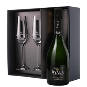 Buy Ayala Brut Majeur Champagne NV 75cl And Diamante Venezia Flute Set Gift Box