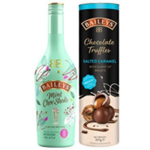 Buy Baileys Mint Choc Shake 70cl & Baileys Salted Caramel Truffles Gift Set