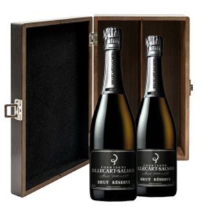 Buy Billecart Salmon Le Reserve Champagne 75cl Twin Elm Wood Gift Box (2x75cl)