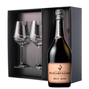 Buy Billecart Salmon Le Rose Champagne 75cl And Diamante Venezia Glasses Gift Box Set