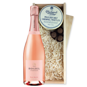 Buy Boizel Rose Absolu Champagne 75cl And Milk Sea Salt Charbonnel Chocolates Box