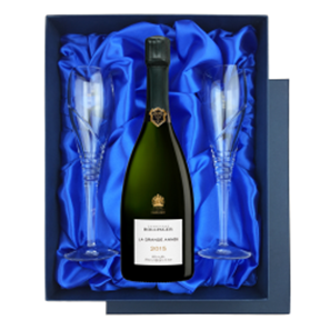 Buy Bollinger Grande Annee, Vintage, 2015 in Blue Luxury Presentation Set With Flutes