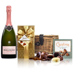 Buy Bollinger Rose Champagne 75cl And Chocolates Hamper