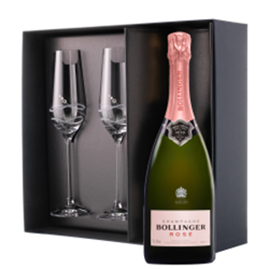 Buy Bollinger Rose Champagne 75cl And Diamante Venezia Flute Set Gift Box