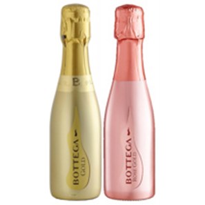 Buy Mini Prosecco Duo Bottega Rose and Bottega Gold 20cl