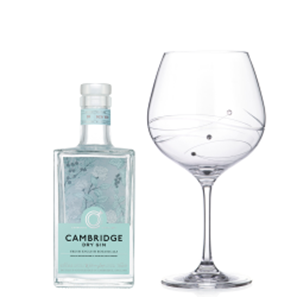 Buy Cambridge Dry Gin 70cl And Single Gin and Tonic Spiral Copa Glass