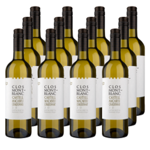 Buy Case of 12 Clos Montblanc Castell Macabeu Chardonnay 75cl White Wine