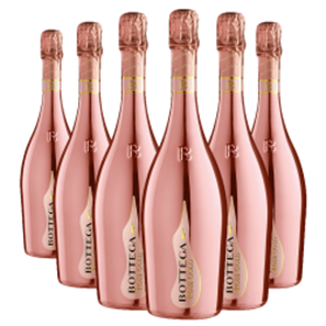 Buy Case of 6 Bottega Gold Rose Sparkling Wine 75cl