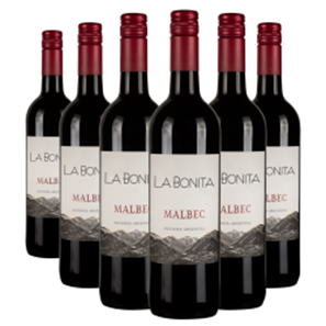 Buy Case of 6 La Bonita Malbec 75cl Red Wine