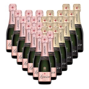 Buy Case of Mini Champagne Lanson Le Rose and Lanson Le Black 20cl (24 x 20cl)