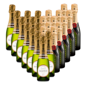 Buy Case of Mini Champagne Moet Brut and Laurent Perrier Brut 20cl (24 x 20cl)