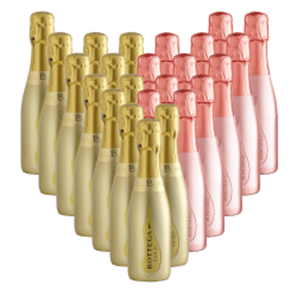 Buy Case of Mini Prosecco Bottega Rose and Bottega Gold 20cl (24 x 20cl)