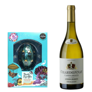 Buy Castelbeaux Chardonnay 75cl White Wine And Monty Bojangles Milk Chocolate Egg 175g