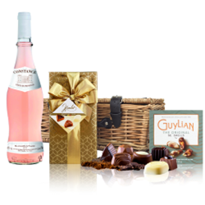 Buy Cuvee Constance Cotes de Provence Rose Wine 75cl And Chocolates Hamper