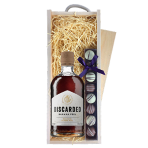 Buy Discarded Banana Peel Rum 70cl & Truffles, Wooden Box