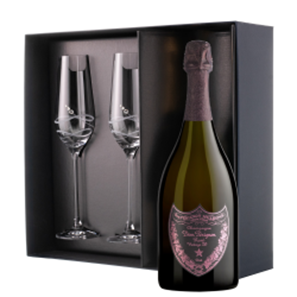 Buy Dom Perignon Brut, Rose, 2006 And Diamante Venezia Flute Set Gift Box