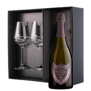 Buy Dom Perignon Brut, Rose, 2009 And Diamante Venezia Glasses Gift Box Set