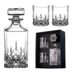 Buy Diamante Dorchester Crystal Whiskey Decanter Set – 3 Pieces