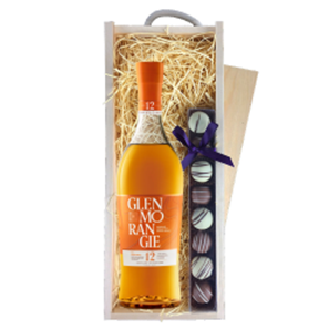 Buy Glenmorangie Original 12 Year Old Whisky 70cl & Truffles, Wooden Box