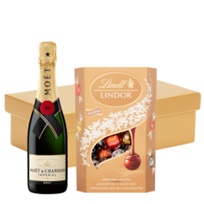 Buy Half Bottle Of Moet and Chandon Brut Champagne 37.5cl And Chocolates In Gift Hamper