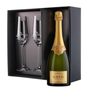 Buy Krug Grande Cuvee Editions Champagne 75cl And Diamante Venezia Flute Set Gift Box