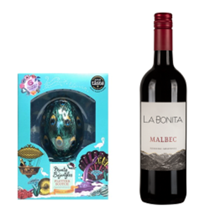 Buy La Bonita Malbec 75cl Red Wine And Monty Bojangles Milk Chocolate Egg 175g