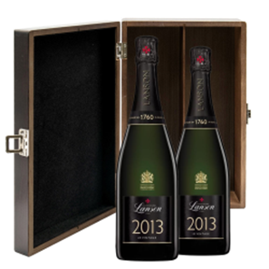 Buy Lanson Le Vintage 2013 Champagne 75cl Twin Elm Wood Gift Box (2x75cl)