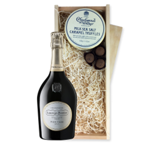 Buy Laurent Perrier Heritage MV Champagne 75cl And Milk Sea Salt Charbonnel Chocolates Box