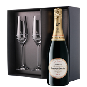 Buy Laurent Perrier La Cuvee, NV, 75cl And Diamante Venezia Flute Set Gift Box