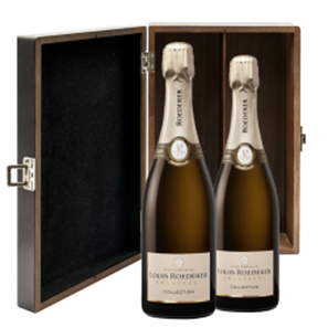 Buy Louis Roederer Collection 244 Champagne 75cl Twin Elm Wood Gift Box (2x75cl)