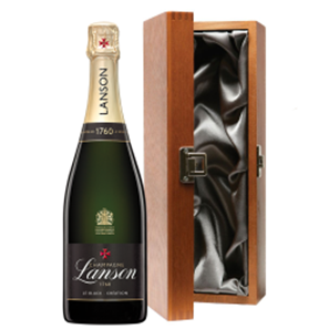 Buy Elm Wood Gift Boxed Lanson Le Black Creation Brut Champagne 75cl