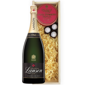 Buy Magnum of Lanson Le Black Creation Champagne And Strawberry Charbonnel Truffles Magnum Box