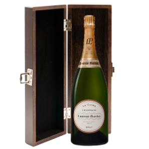 Buy Magnum of Laurent Perrier La Cuvee, Champagne 1.5L in Elm Wood Gift Box