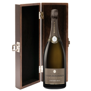 Buy Magnum of Louis Roederer Vintage 2015 Champagne 1.5L in Elm Wood Gift Box