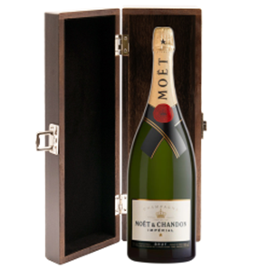 Buy Magnum of Moet & Chandon Brut Imperial Champagne in Elm Wood Gift Box