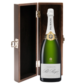 Buy Magnum of Pol Roger Brut Reserve Champagne 1.5L in Elm Wood Gift Box