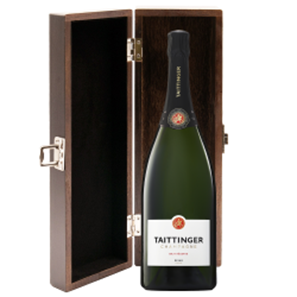 Buy Magnum of Taittinger Brut Reserve, NV, Champagne in Elm Wood Gift Box