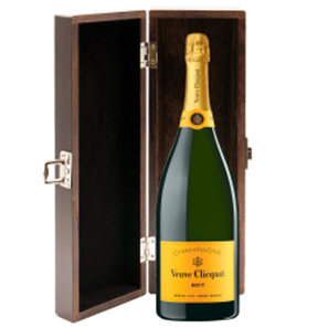 Buy Magnum of Veuve Clicquot Champagne in Elm Wood Gift Box