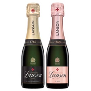 Buy Mini Champagne Duo Lanson Le Rose and Lanson Le Black 20cl