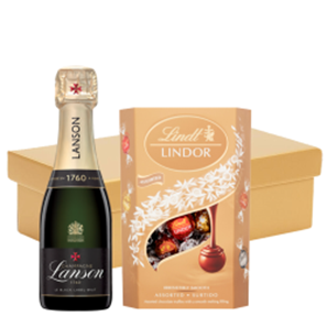 Buy Mini Lanson Le Black Creation Brut 20cl And Chocolates In Gift Hamper