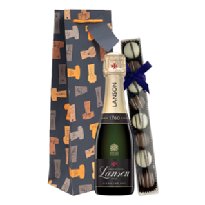 Buy Mini Lanson Le Black Creation Brut 20cl & Fine Artisanal Truffles Gift Bag