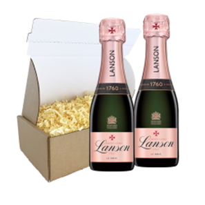 Buy Mini Lanson Le Creation Rose Champagne 20cl Twin Postal Box