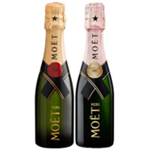 Buy Mini Champagne Duo Moet Brut and Moet Rose 20cl