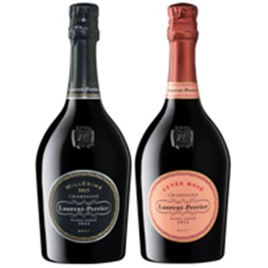 Buy Mixed Laurent Perrier Cuvee Rose and Brut Vintage (2x75cl)