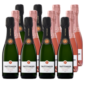 Buy Mixed Taittinger Brut & Rosé Champagne 37.5cl Case of 12