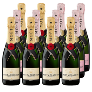 Buy Moet & Chandon Mixed Brut & Rose Champagne 37.5cl Case of 12