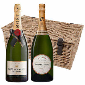 Buy Moet & Chandon and Laurent Perrier Brut Duo Magnum Hamper (2x150cl)